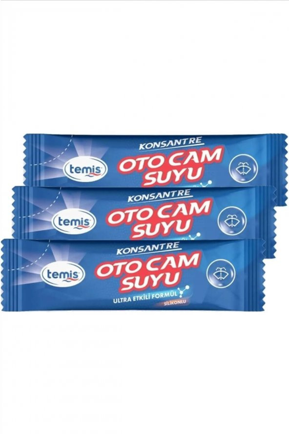 Yeni Nesil Böcek Lekesi Giderici Oto Cam Suyu Konsantre Silikonlu Oto Cam Temizleyici 3 Adet = 12 Lt
