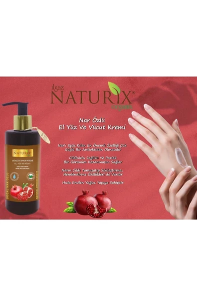 Nar Özlü El, Yüz ve Vücut Bakım Kremi 250 Ml - Nemlendirici ve Onarıcı Vücut Losyonu - 2