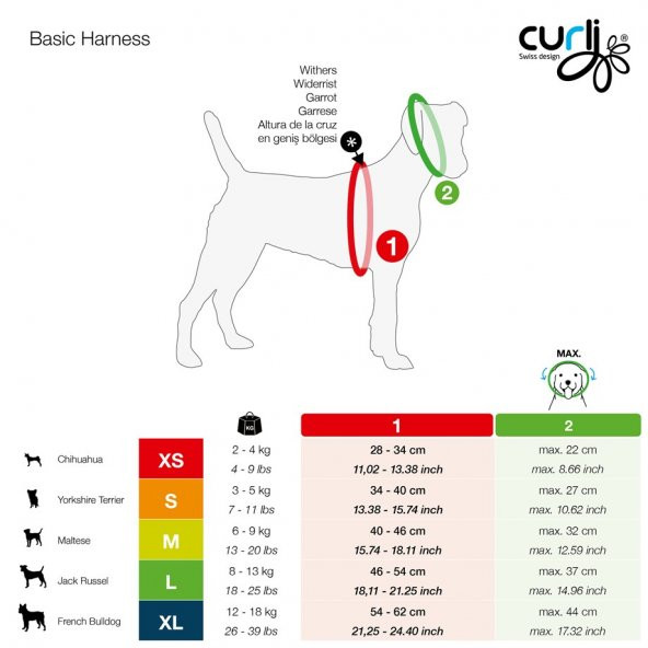 Curli Basic Air-Mesh Köpek Göğüs Tasması Kamuflaj XS - 2
