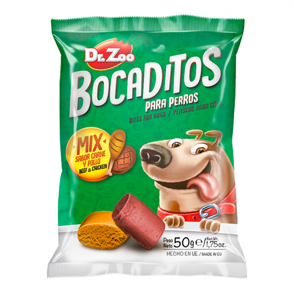Dr.Zoo Bocaditos Tavuk - Biftekli Köpek Ödülü 50g