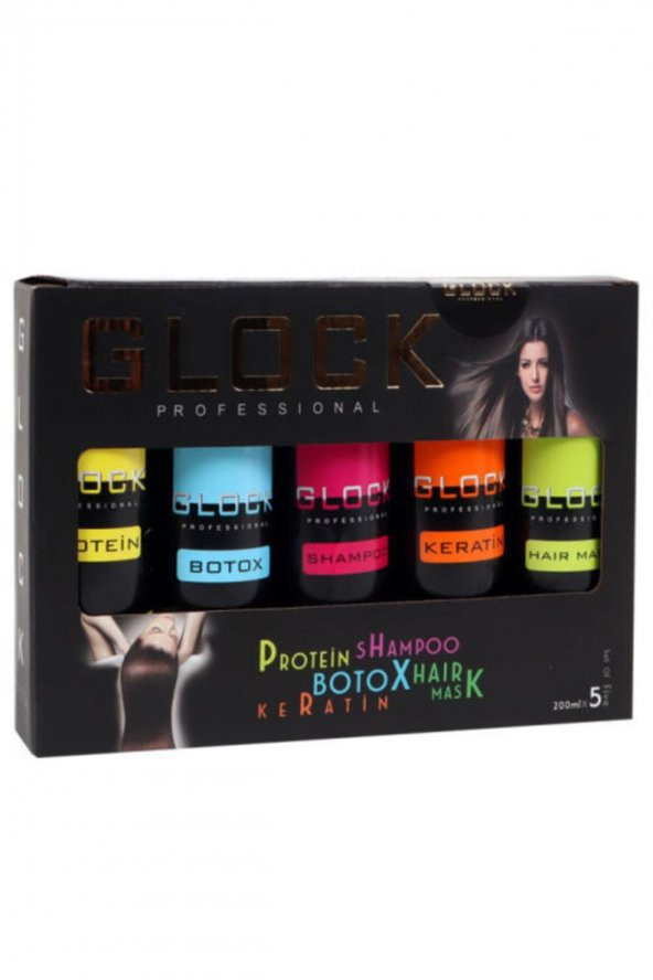 GLOCK 5Lİ  BAKIM ŞAMP+BOTOX+PROTEİN+MASK+KERATİNX200ML SET