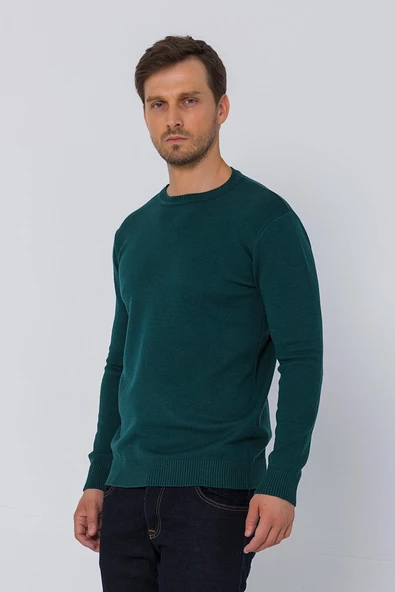 Erkek Bisiklet Yaka Rahat Kumaşlı Regular Fit Kazak - 11