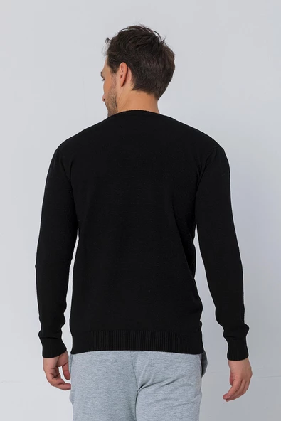 Erkek Bisiklet Yaka Rahat Kumaşlı Regular Fit Kazak - 5