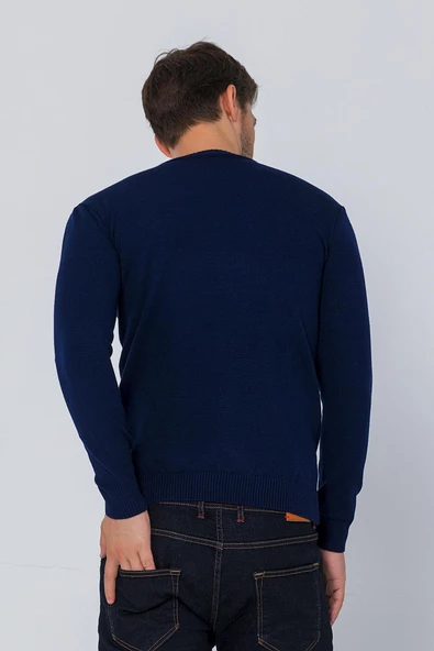 Erkek Bisiklet Yaka Rahat Kumaşlı Regular Fit Kazak - 10