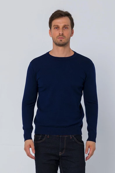 Erkek Bisiklet Yaka Rahat Kumaşlı Regular Fit Kazak - 6