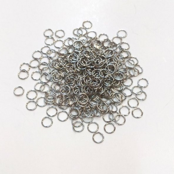 200 Adet 6*6 mm Nikel Renk Takı Halkası Takı Malzemesi - 2