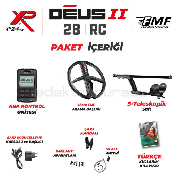 Deus 2 Dedektör - 28cm FMF Başlık, Ana Kontrol Ünitesi - 2