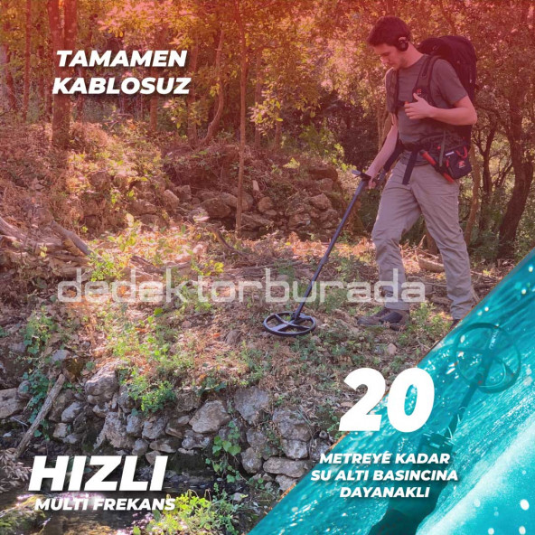 DEUS 2 - 22,5cm FMF Başlık, Ana Kontrol Ünitesi (RC), BH-01 Kablolu Su Geçirmez Kulaklık - 8