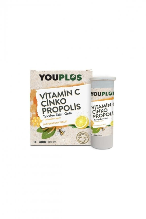 Youplus Vitamin C Çinko Propolis 20 Efervesan Tablet