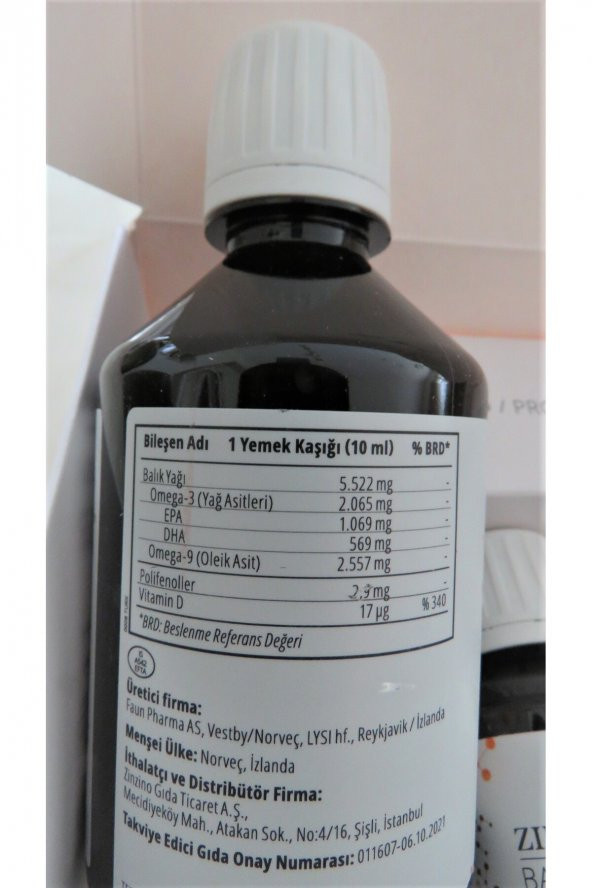 zınzıno Balance Oil 300ml Omega-3 Vitamin D - 3