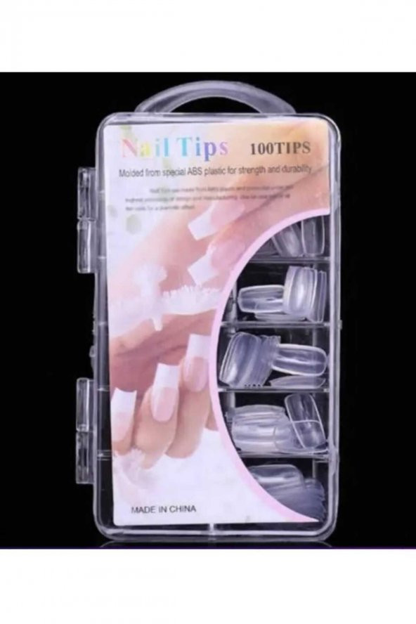 Lady red line protez tırnak kalıcı oje şeffaf 100 li tips - 1