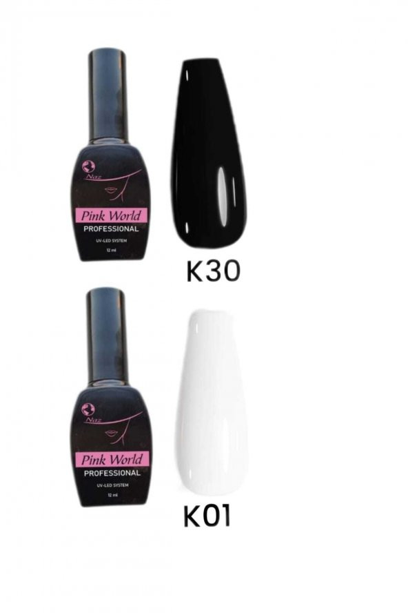 Lady red line Kalıcı Oje 12ml [taraftar Serisi] K01 K30 Siyah Beyaz