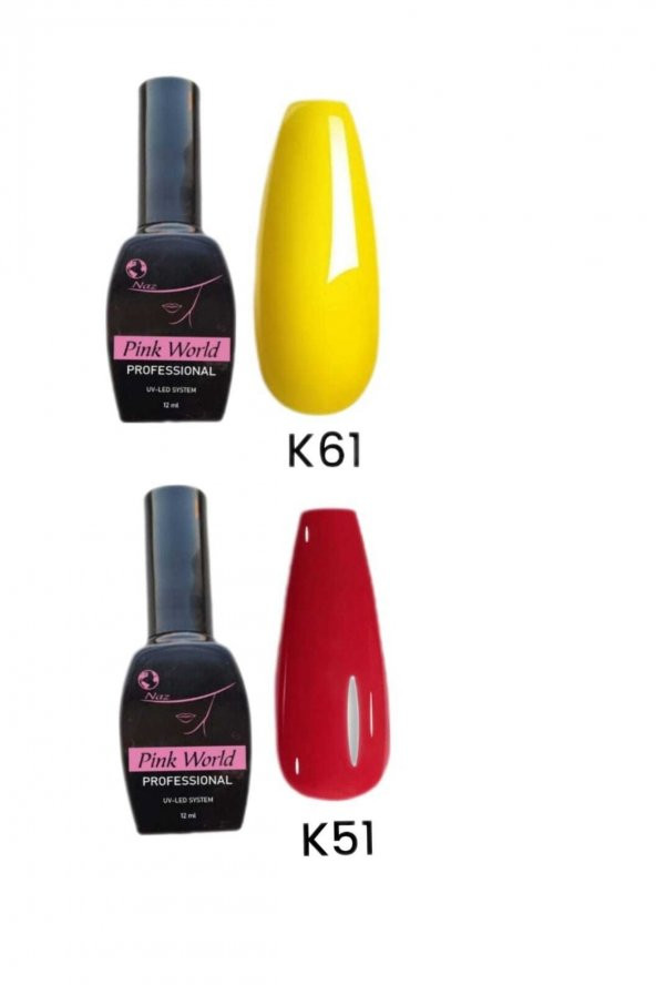 Lady red line Kalıcı Oje 12ml [taraftar Serisi] K61 K51 Sarı Kırmızı