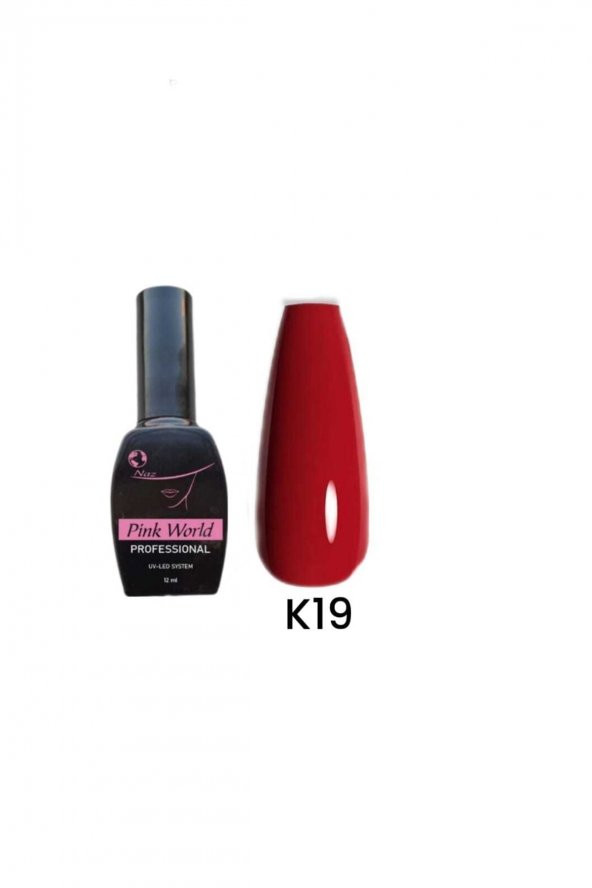 Lady red line Kalıcı Oje 12ml [ Kırmızı] K19