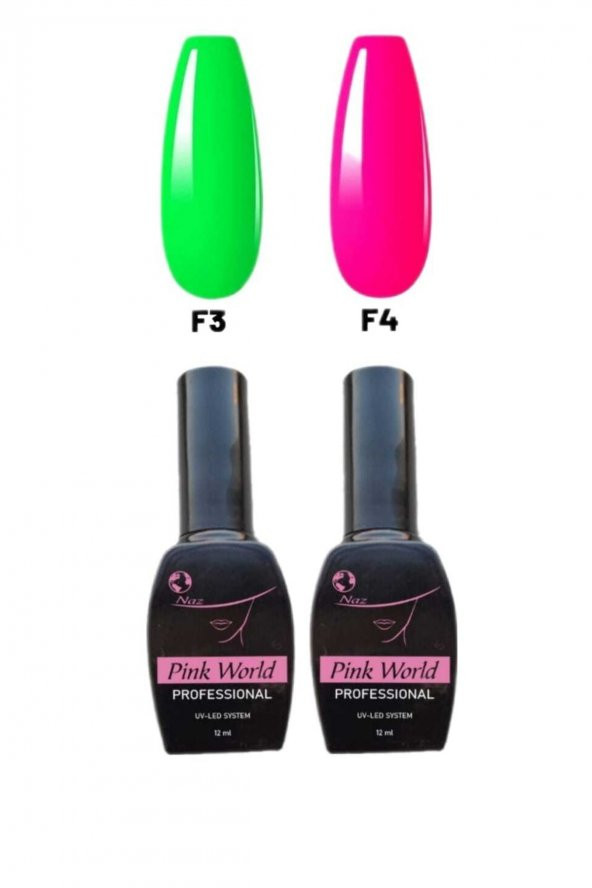 Lady red line Kalıcı Oje [neon 2lü Set ]12ml - 1