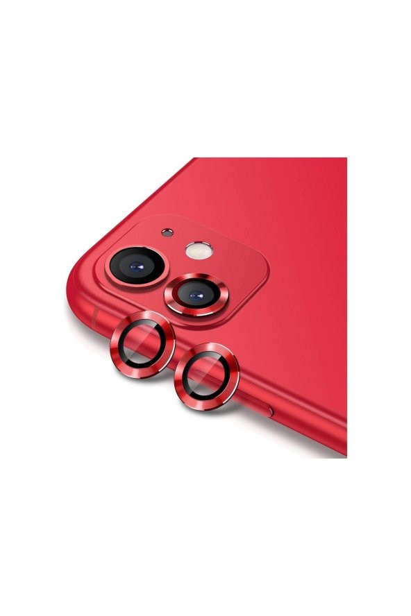 Iphone 11/12/12 Mini Uyumlu Alüminyum Alaşım Tempered Glass Kamera Lens Koruyucu(2li Set)