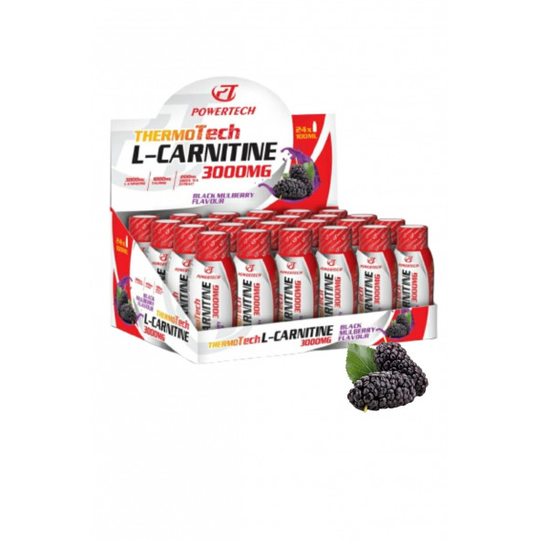 Thermotech L Carnitine ( L - KARNİTİN ) 3000 mg 24 Shot X 100 ml YAĞ YAKICI -  HIZLI ÜCRETSİZ KARGO