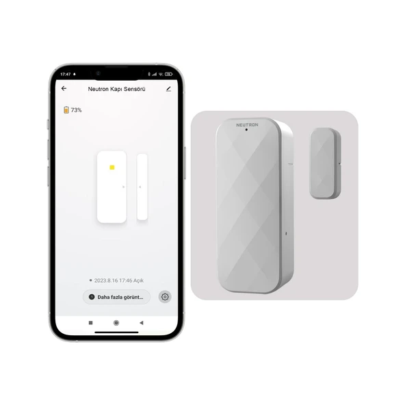 Neutron NTL-MC-02WBM Kapı Titreşim Ve Darbe Sensörlü Manyetik Kontak WİFİ - Resim 2