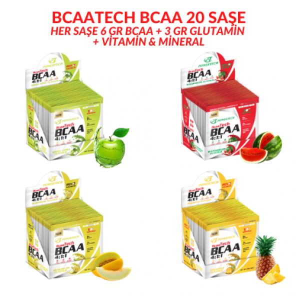 BCAATech BCAA 4:1:1 20 Sachets - HIZLI ÜCRETSİZ KARGO