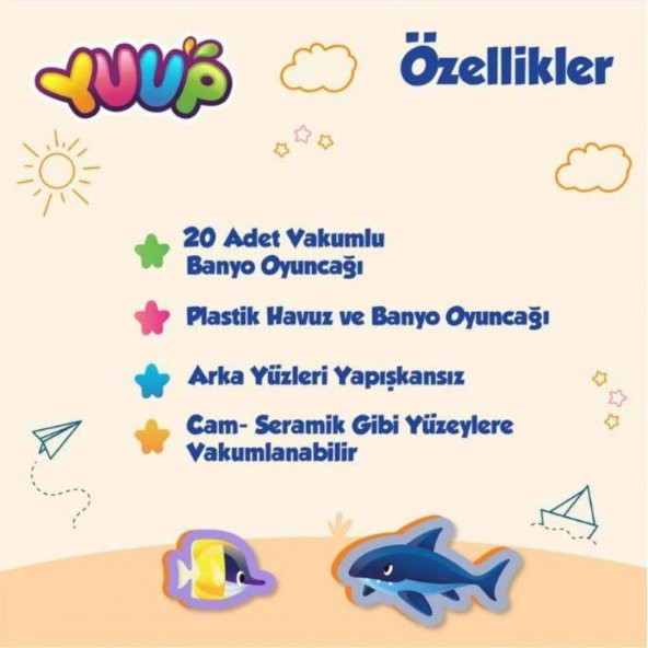 Çocuklar İçin Eğlenceli Banyo Keyif Seti - 21 Parça Deniz Canlıları - 2