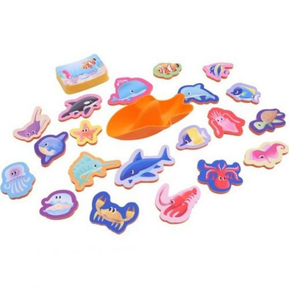 Çocuklar İçin Eğlenceli Banyo Keyif Seti - 21 Parça Deniz Canlıları - 5