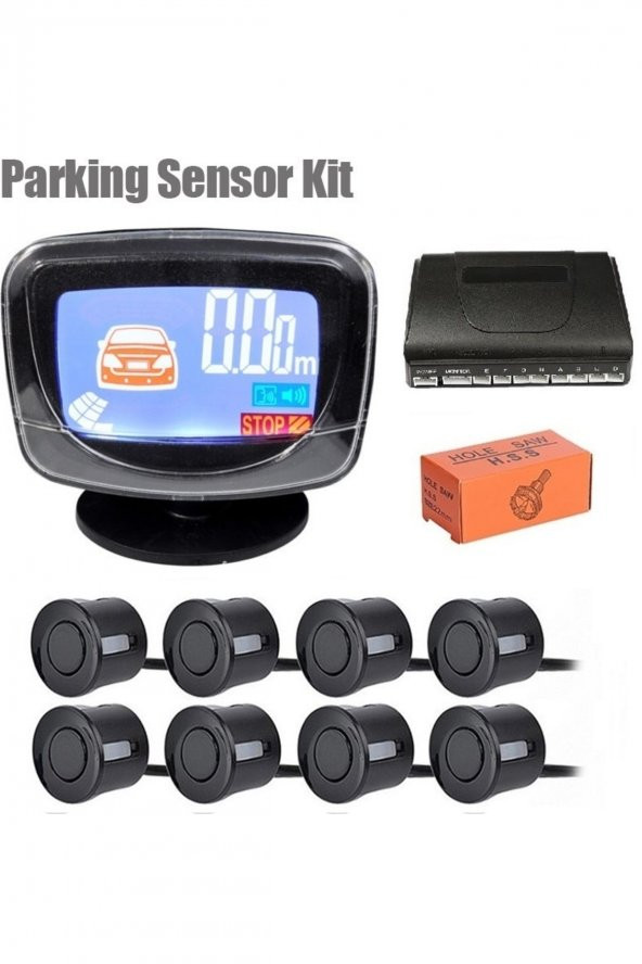 WİNOXX Ön Arka Park Sensörü 8 Sensörlü (siyah Sensör)