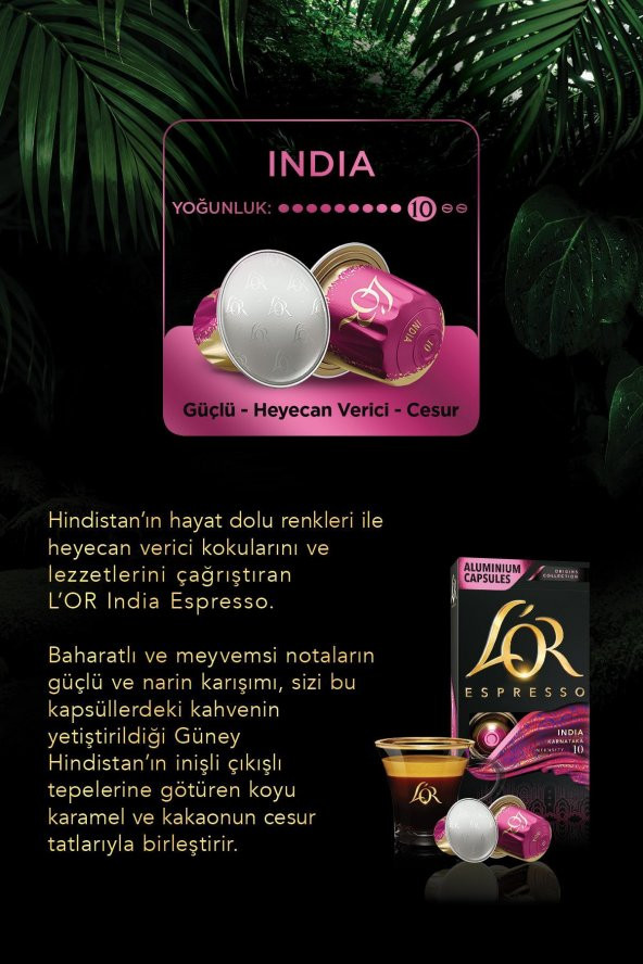 L'OR Espresso Origin India 10 Kapsül Kahve 10 Adet - 3