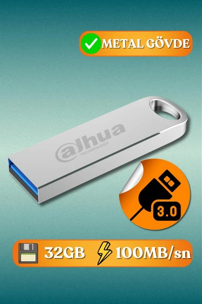 Dahua 32GB USB3.2 Metal USB Flash Bellek U106 Gri