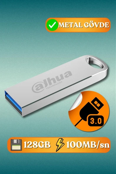 Dahua 128GB USB3.2 Metal USB Flash Bellek U106 Gri