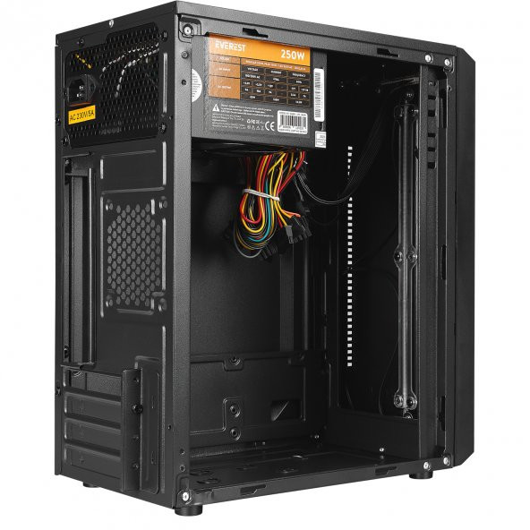 Everest SABER RGB Led Şeritli Peak 250W Akrilik Yan Panel Mini-T Gaming Oyuncu Kasası - 3
