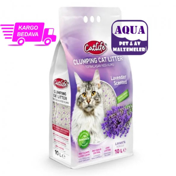 Catlife Kedi Kumu 10 Lt Bentonit Topaklanan Lavantalı 1 ADET