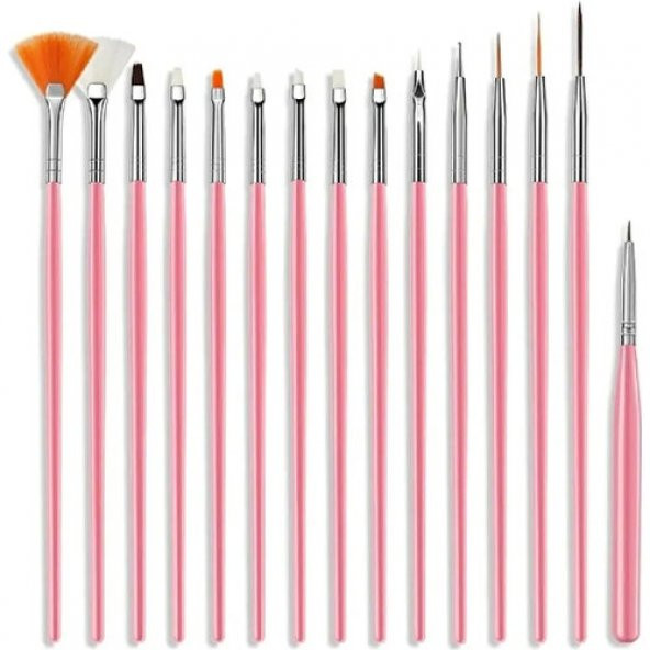 Nascita 15li Pembe Tırnak Fırça Seti - 05