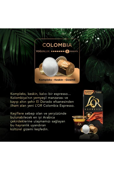 L'OR Espresso Origin India-Colombia-Guatemala 3'lü Tanışma Paketi 30 Kapsül - Resim 2
