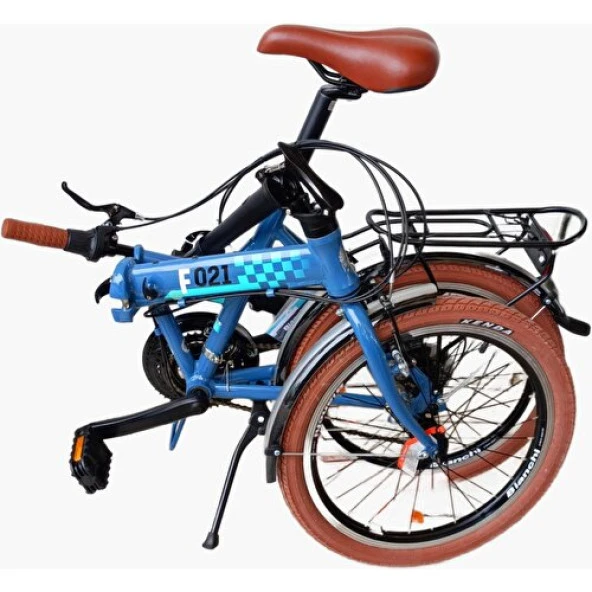 Bianchi F021 20 Jant Katlanır Bisiklet 38 cm 21 Vites V Fren Koyu Gri - 2