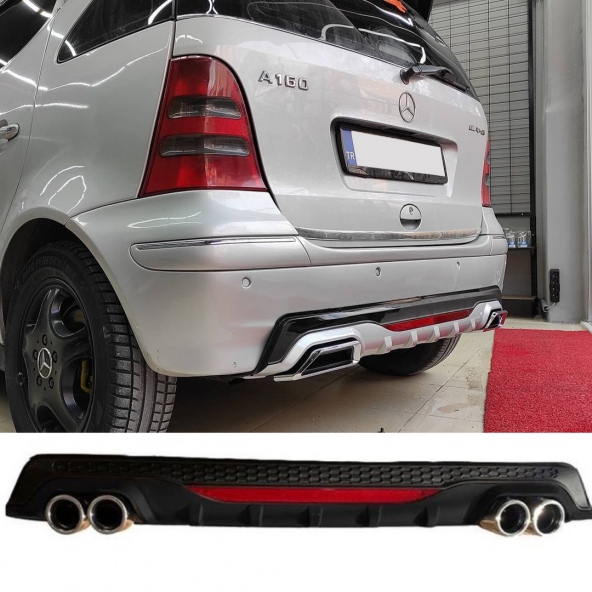 Fiat Albea Difüzör Arka Tampon Eki 4 Egzoz Çıkışlı Gri ürün görseli