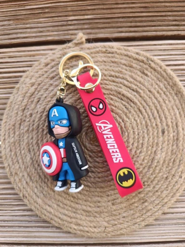Anahtarlık Captain Amerika Marvel Silikon Anahtarlık Çanta Süsü Karakter Figür Oyuncak 15764 ürün görseli