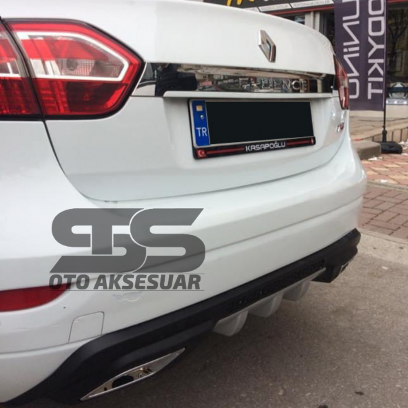 Renault Fluence Difüzör Arka Tampon Eki 2 Egzoz Çıkışlı Gri - Resim 2