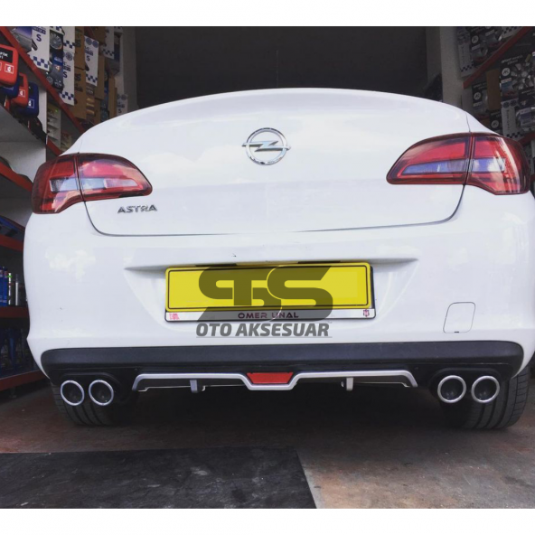Opel Astra J Difüzör Arka Tampon Eki 4 Egzoz Çıkışlı Gri - Resim 2
