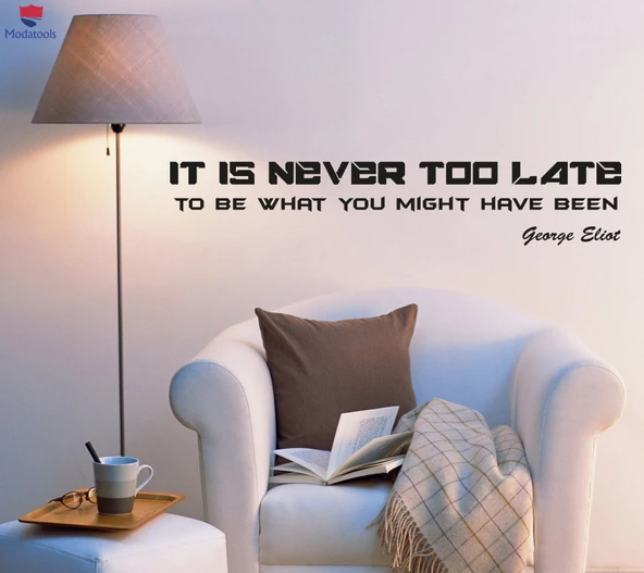 Duvar Sticker Motivasyon Wise Office Ayna Burcu Yazı Ofisi, Çalışma Odası Sticker