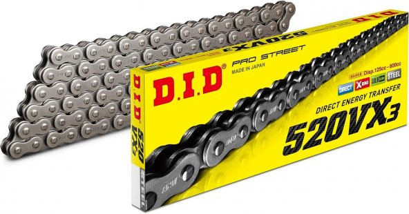 Did 520-118Vx3 2017-2023 KTM 450 EXC-F Six Days Uyumlu Zincir Vx3 Xring Çelik Renk