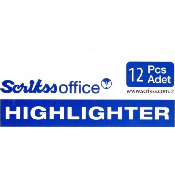 Scrikss Office Sh712 Fosforlu Kalem - Yeşil (12 Adet) - Resim 2