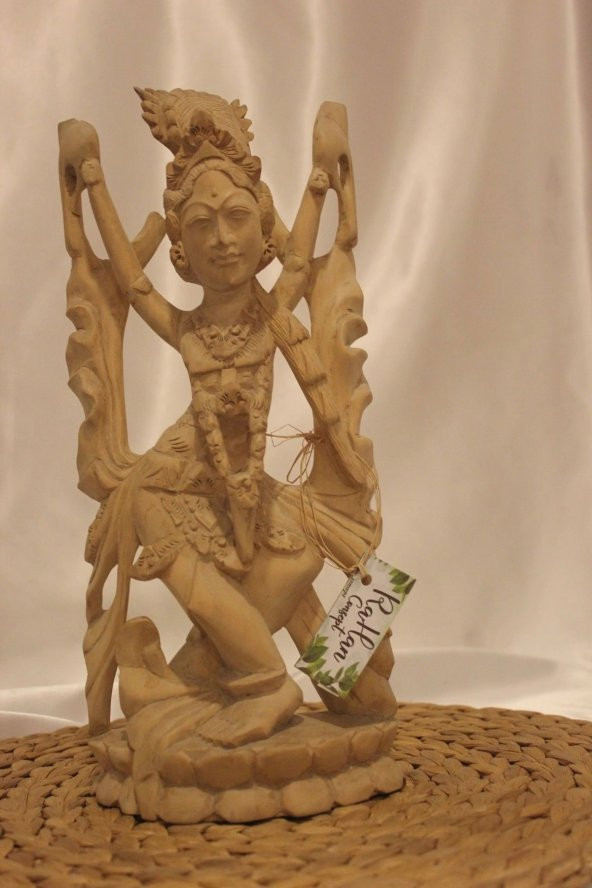 Şiva Shiva Hint Bereket Tanrısı El İşi Ahşap Biblo Feng Shui - Resim 2
