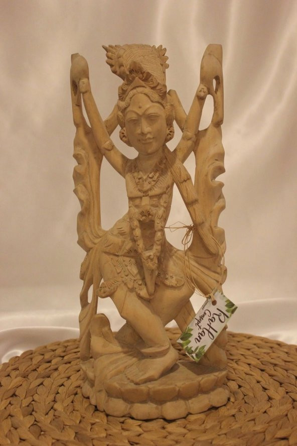 Şiva Shiva Hint Bereket Tanrısı El İşi Ahşap Biblo Feng Shui - Resim 5