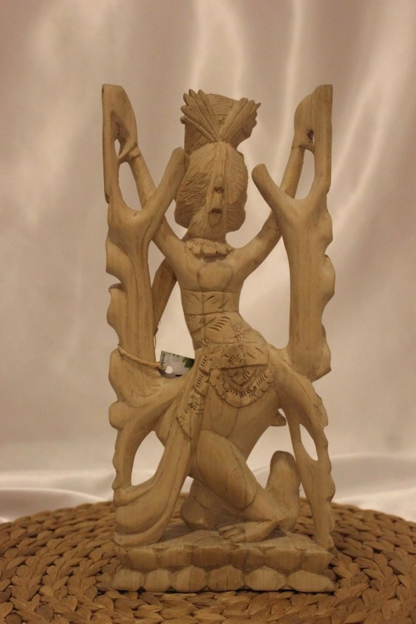 Şiva Shiva Hint Bereket Tanrısı El İşi Ahşap Biblo Feng Shui - Resim 6