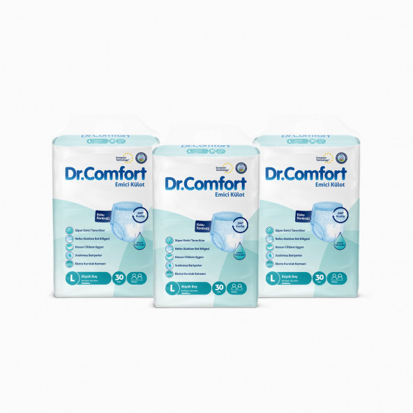 Dr. Comfort Yetişkin Emici Külot Large 30lu 3 Paket 90 Adet - 2