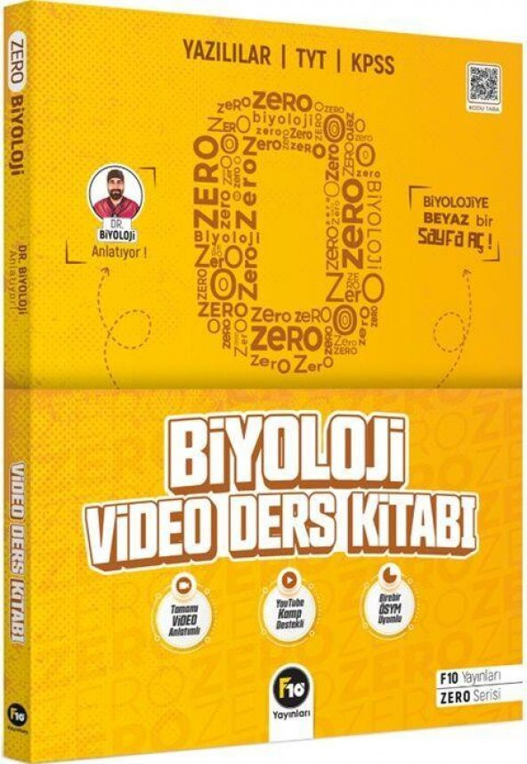 Dr. Biyoloji TYT KPSS Barış Hoca ile Sıfırdan Biyoloji Video Ders Kitabı F10 Yayınları