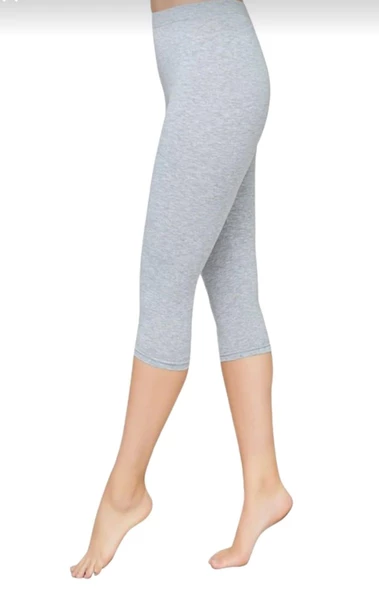 KOTA 4005 BAYAN KAPRİ TAYT TEKLİ   XL GRİ - Resim 4