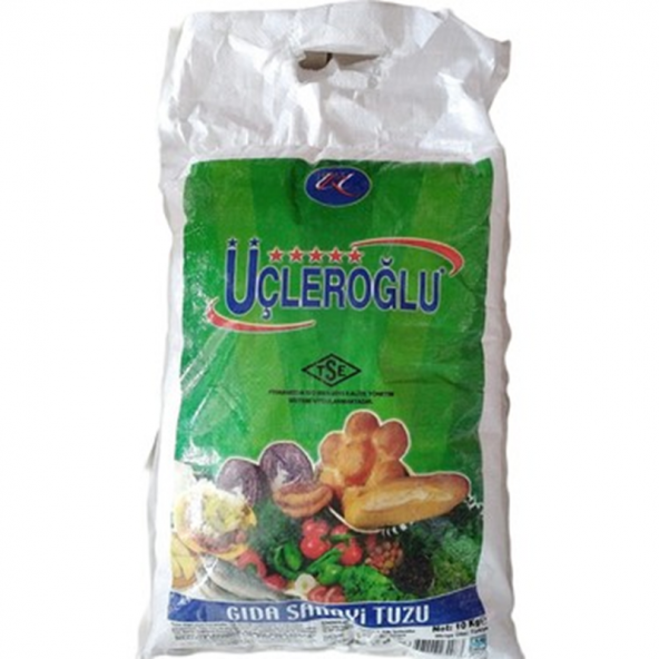 Üçleroğlu Tuz 10 Kg Çanta İyotlu Yemeklik Sofralık