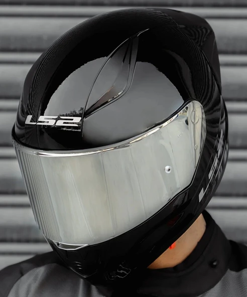 Ls2 Rapıd 2 Race Parlak Siyah Full Face Motosiklet Kaskı Gri Camlı - 3