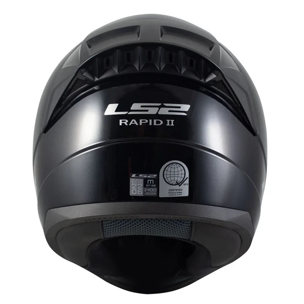 Ls2 Rapıd 2 Race Parlak Siyah Full Face Motosiklet Kaskı Gri Camlı - 5
